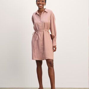 Everlane shirtdress dusty rose